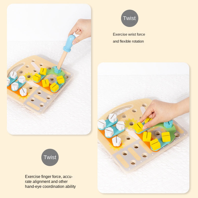Jeu d'éveil et de bricolage éducatif en bois