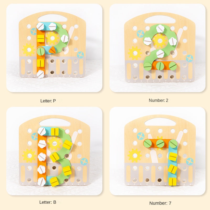Jeu d'éveil et de bricolage éducatif en bois