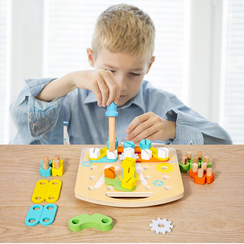 Jeu d'éveil et de bricolage éducatif en bois