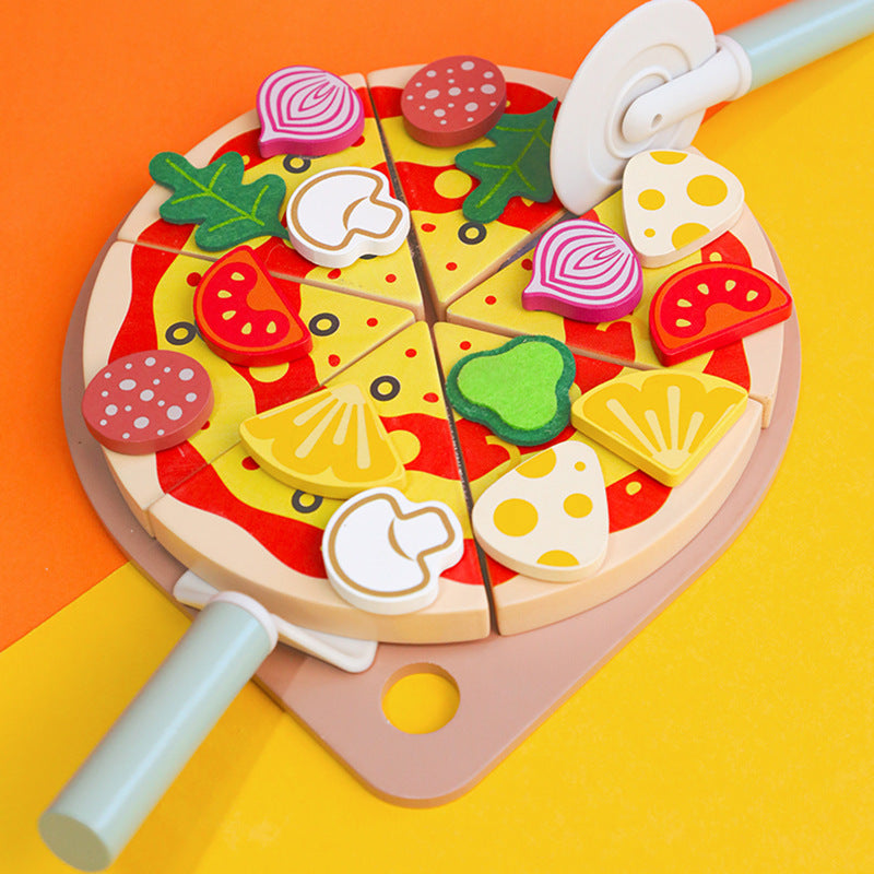 Pizza Montessori avec légumes à placer