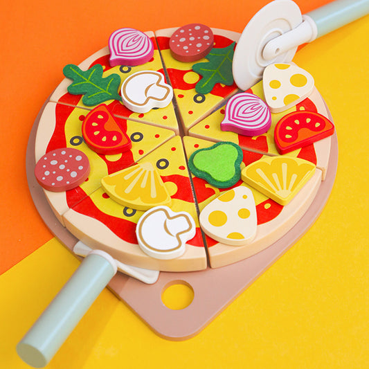 Pizza Montessori avec légumes à placer