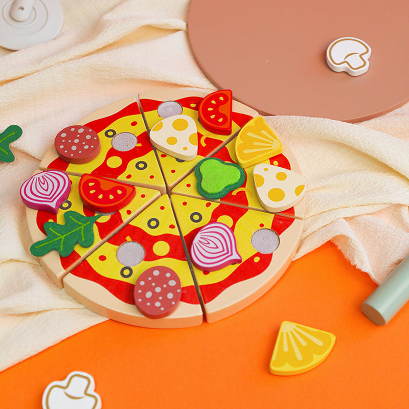Pizza Montessori avec légumes à placer